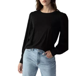 Best Pirce ✔️ Sanctuary Wonderland Blouson Sleeve Top Black 😀