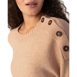 Buy ✨ Sanctuary On Arrival Button Trim Sweater Toasted Oat 🛒 -Sanctuary Sales Shop unnamed file 197