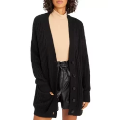 Cheap 𧨠Sanctuary Cozy Seeker Ribbed Cardigan Black β