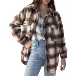 Wholesale 🛒 Sanctuary Town Oversized Plaid 👚 Shirt Jacket Westside Plaid ❤️