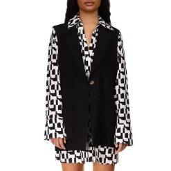 Best deal 😍 Sanctuary Gilet Notched Collar Vest Black Night 🎁