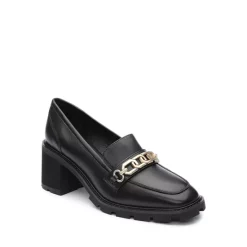 Promo ✔️ Sanctuary 👩 Women's Primo Slip On Chain Loafer High Heel Pumps Black ✔️