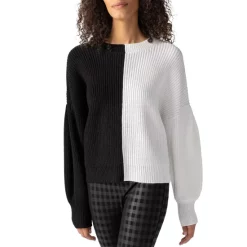 Flash Sale 👏 Sanctuary Half And Half Sweater Black Wint 🛒