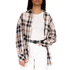 Buy 💯 Sanctuary Plaid Tunic 👚 Shirt Natural Cream 🎁 -Sanctuary Sales Shop unnamed file 489