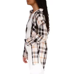 Buy 💯 Sanctuary Plaid Tunic 👚 Shirt Natural Cream 🎁 -Sanctuary Sales Shop unnamed file 490