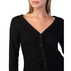 Best Pirce 🔥 Sanctuary Shirred Front Knit Blouse Black 🧨 -Sanctuary Sales Shop unnamed file 497