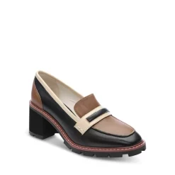 Cheap 🌟 Sanctuary 👩 Women's Parkside Slip On High Heel Loafer Pumps Black/spice 😀