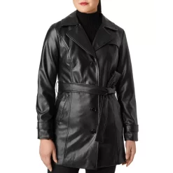 Hot Sale π Sanctuary Faux Leather Belted Jacket Black π