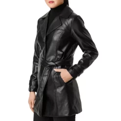 Hot Sale 🛒 Sanctuary Faux Leather Belted Jacket Black 😉 -Sanctuary Sales Shop unnamed file 742