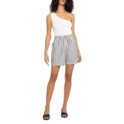 Cheapest 🔥 Sanctuary Cotton Paperbag Shorts Optical Stripe 😍